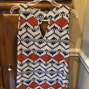 Super cute blue, orange and white dress